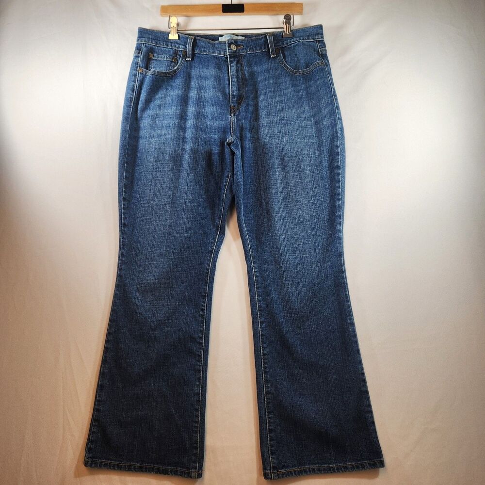 Levis 515 Women’s Jeans Size 16 Short Boot Cut Med Wash Denim Cotton Blend